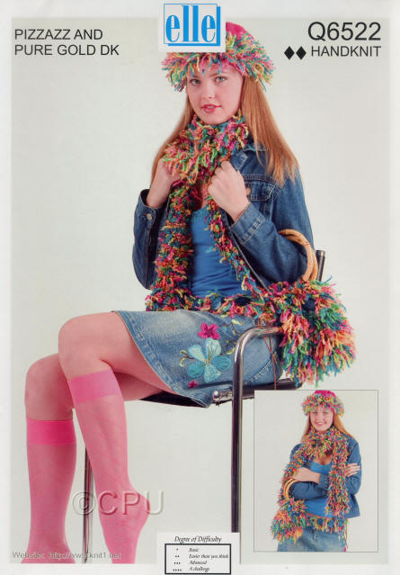Knitted Hat, Scarf, Belt and Handbag