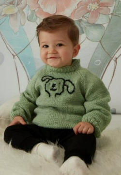 Jumper with Dog Head Motif