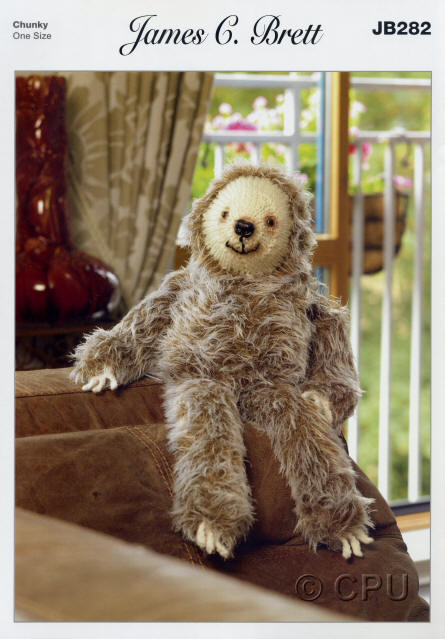 Larry the Sloth Toy in Faux Fur