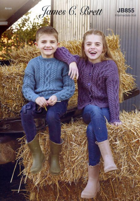 Colours shown are shades A208 and A206 - Childrens Cardigan and Sweater