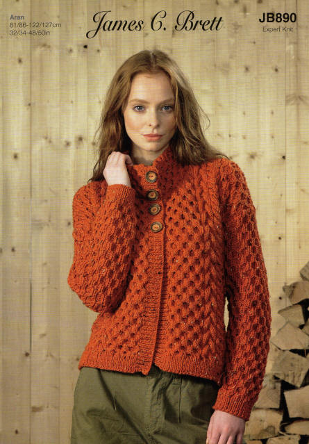 Knitted Ladies Cardigan using shade DAT50