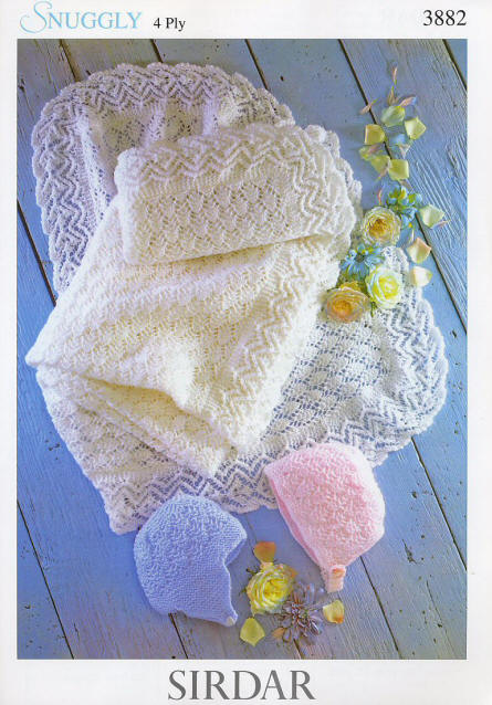 Baby Shawl, Bonnet and Helmet
