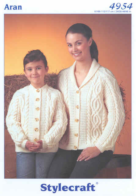 Childrens and Ladies Aran Cardigans