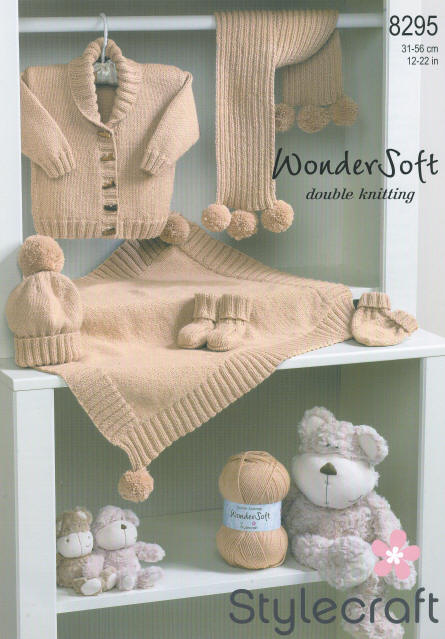  Childrens Jacket, Blanket, Scarf, Hat, Mittens & Bootees