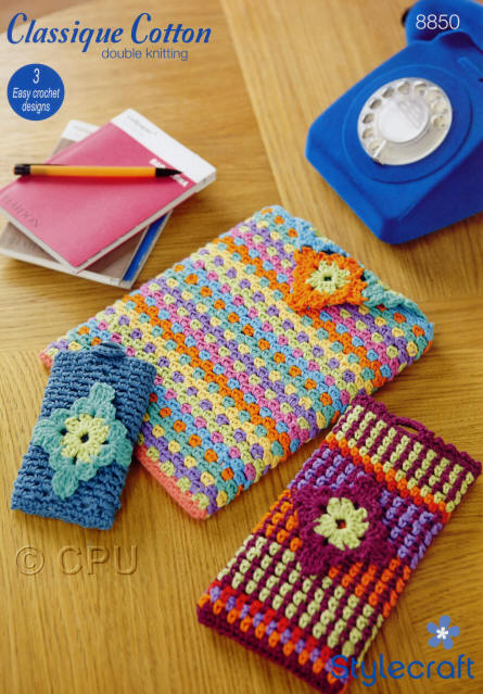 Crochet Tablet Cover, E-Reader Cover and Mobile Phone Cover