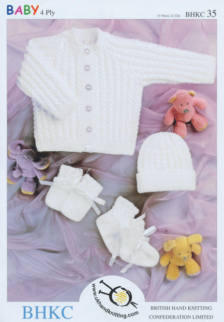 Baby Jacket, Hat, Mittens, Bootees