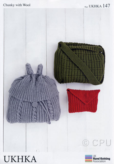 Knitted Rucksack, Envelope Bag, Tote Bag