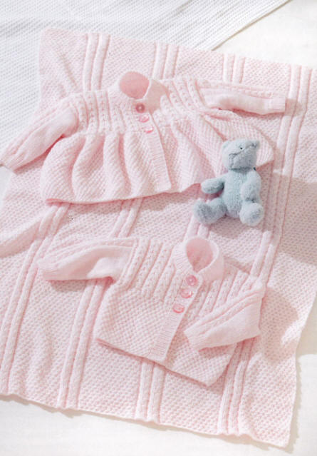 Knitted Cardigan, Jacket and Blanket