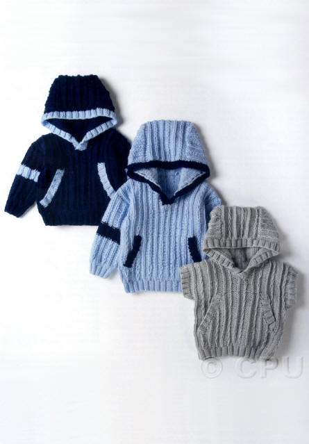 Knitted Boys Sporty Hoodies - long sleve and short sleeve