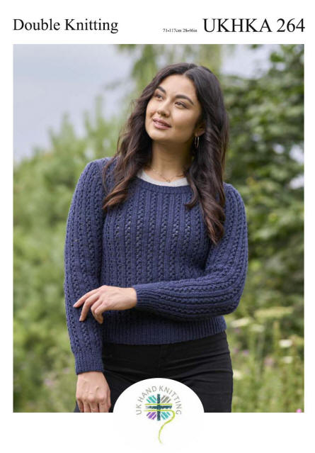 Knitted Double Knit Lace Jumper and Tank in Navy
