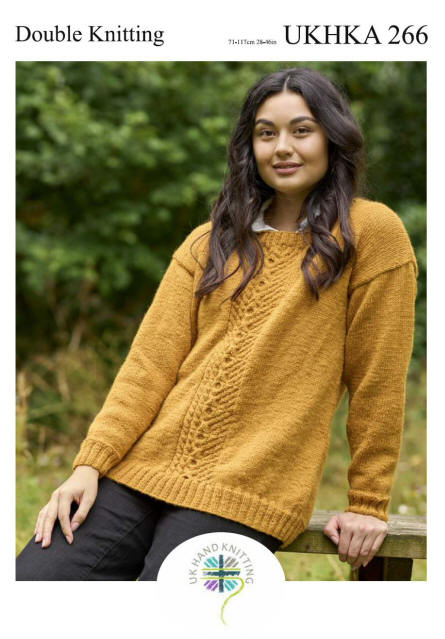 Knitted Double Knit Oversized Sweater in Yellow