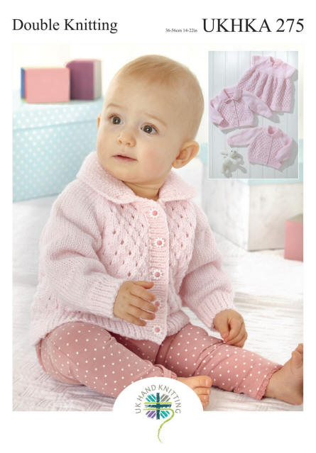 Knitted Baby Cardigan, Sweater and Slipover. 