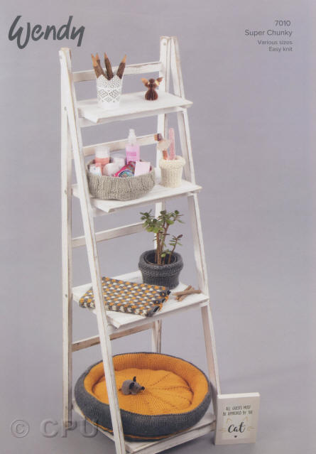 Knitted Cat Bed, Tablet Case, Pot Covers and Holders